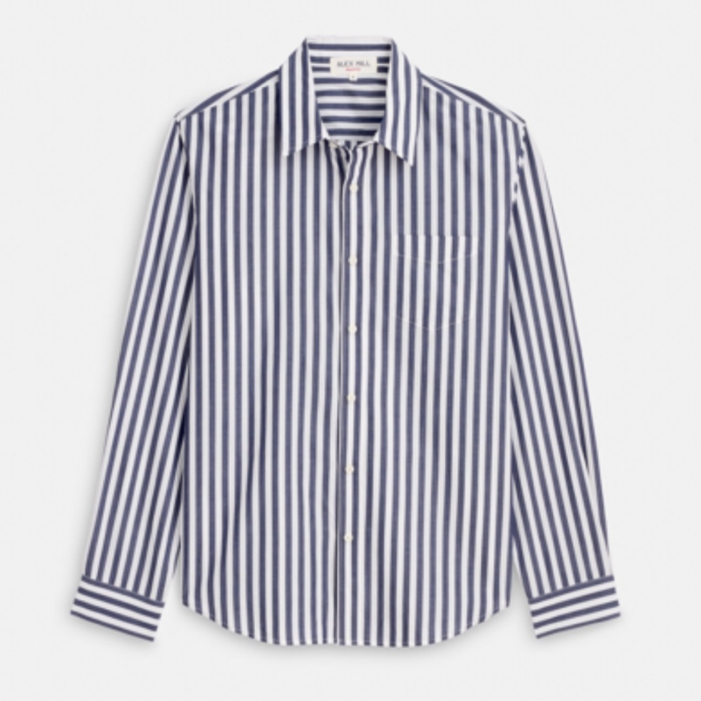 Alex Mill Blue and White Striped Shirt